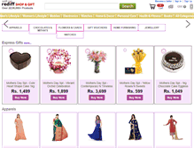 Tablet Screenshot of mothers-day-gifts.rediff.com